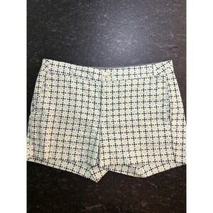 Banana Republic Hampton Fit Shorts Mint Green Geometric Medallion Print Size 4